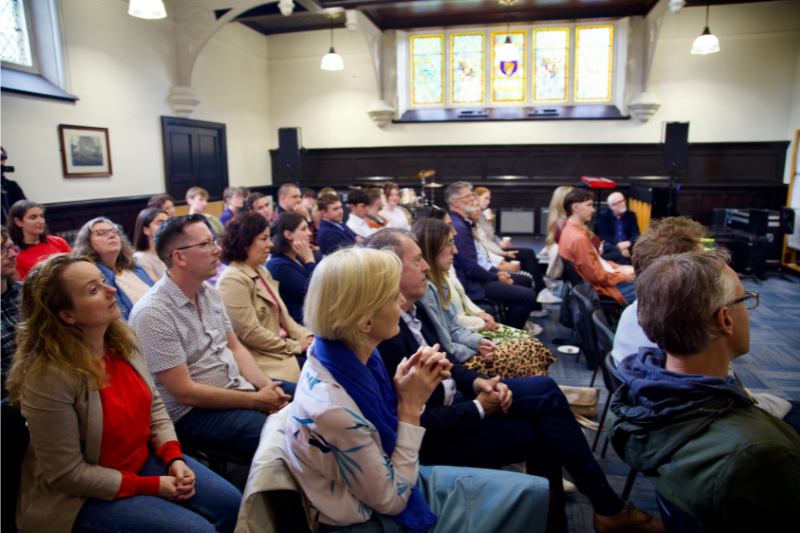 Students and staff enjoying the award ceremony